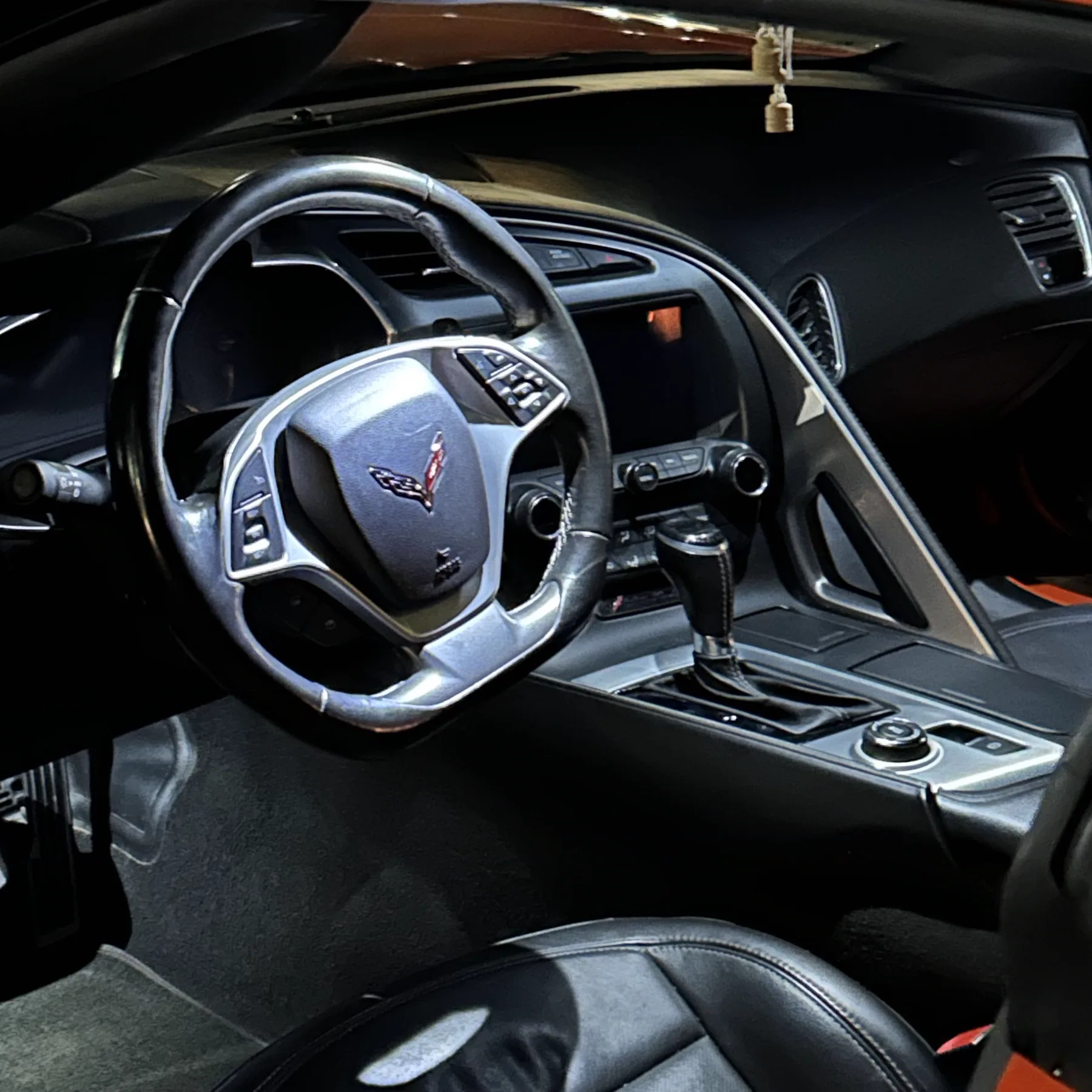 Clean Corvette interior after detailing