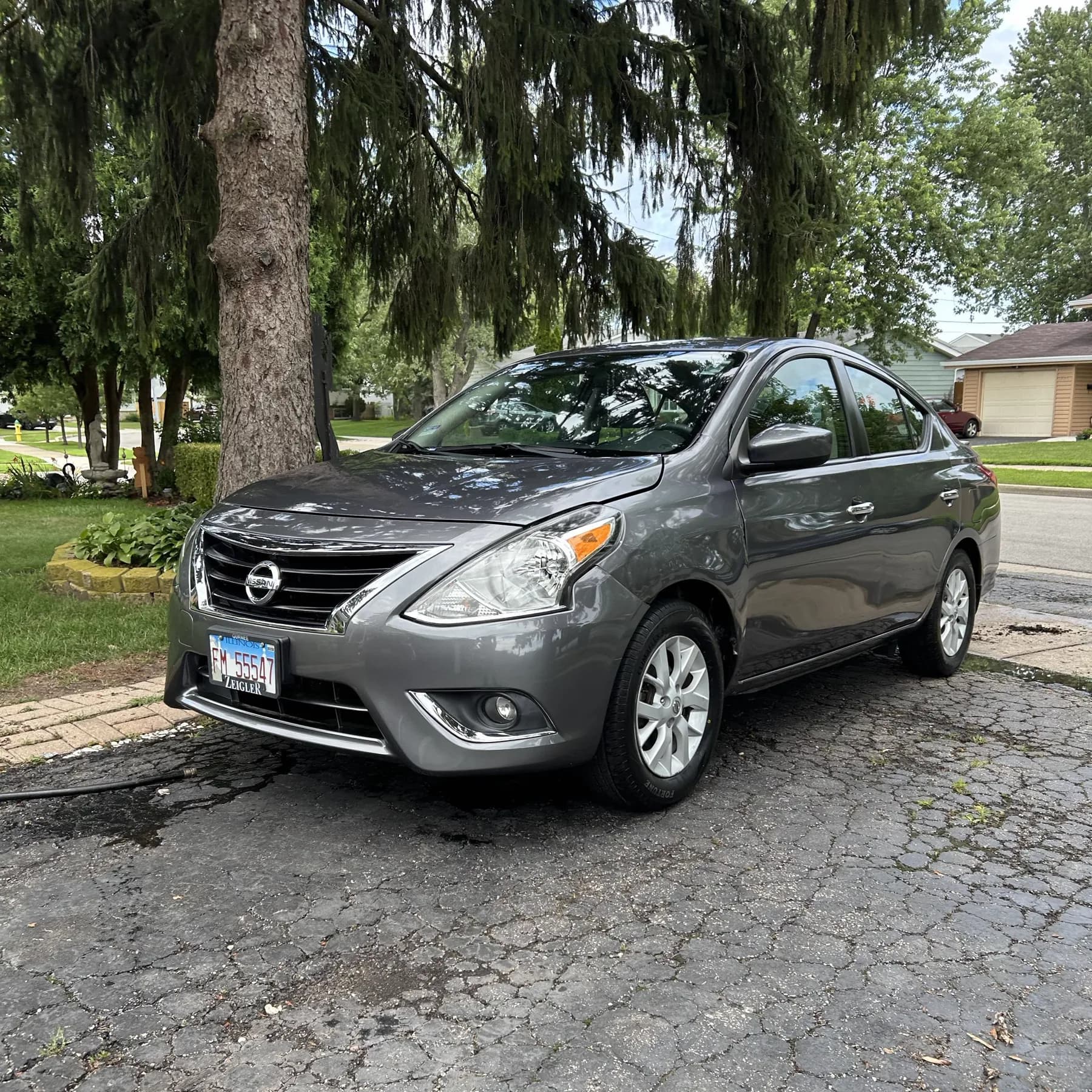 Gray Nissan with a clean exterior finish