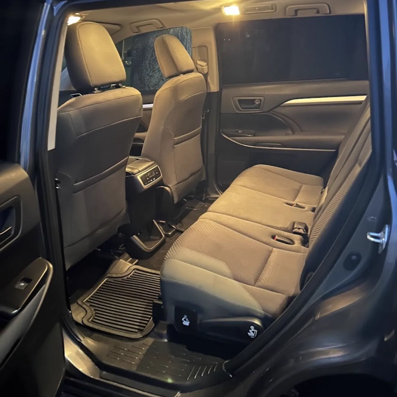 Detailed blue vehicle interior