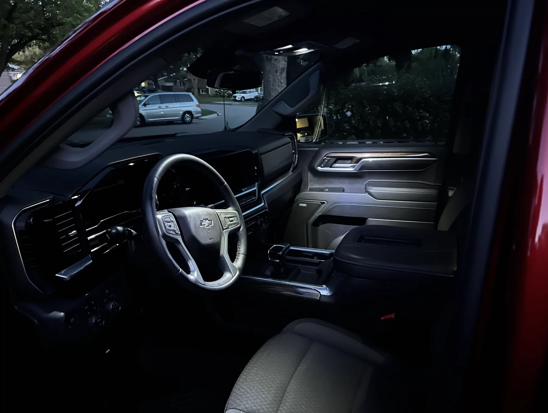 Freshly detailed Chevrolet truck interior